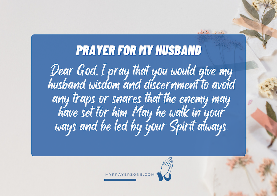 Printable Prayer for My Husband