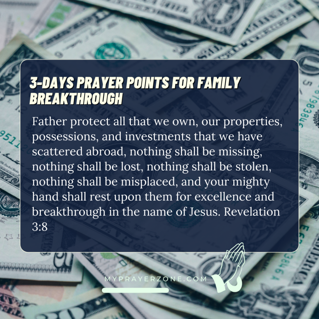 3-DAYS PRAYER POINTS FOR FAMILY BREAKTHROUGH