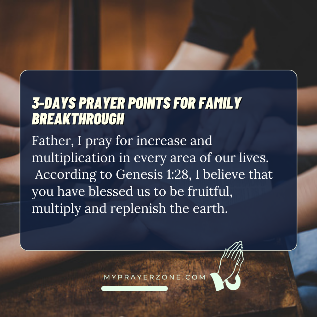 3-DAYS PRAYER POINTS FOR FAMILY BREAKTHROUGH