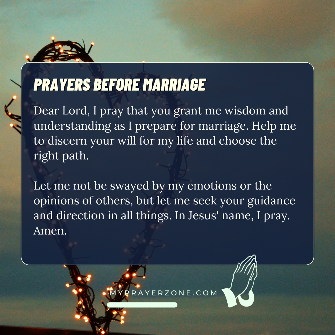 PRAYERS BEFORE MARRIAGE 3