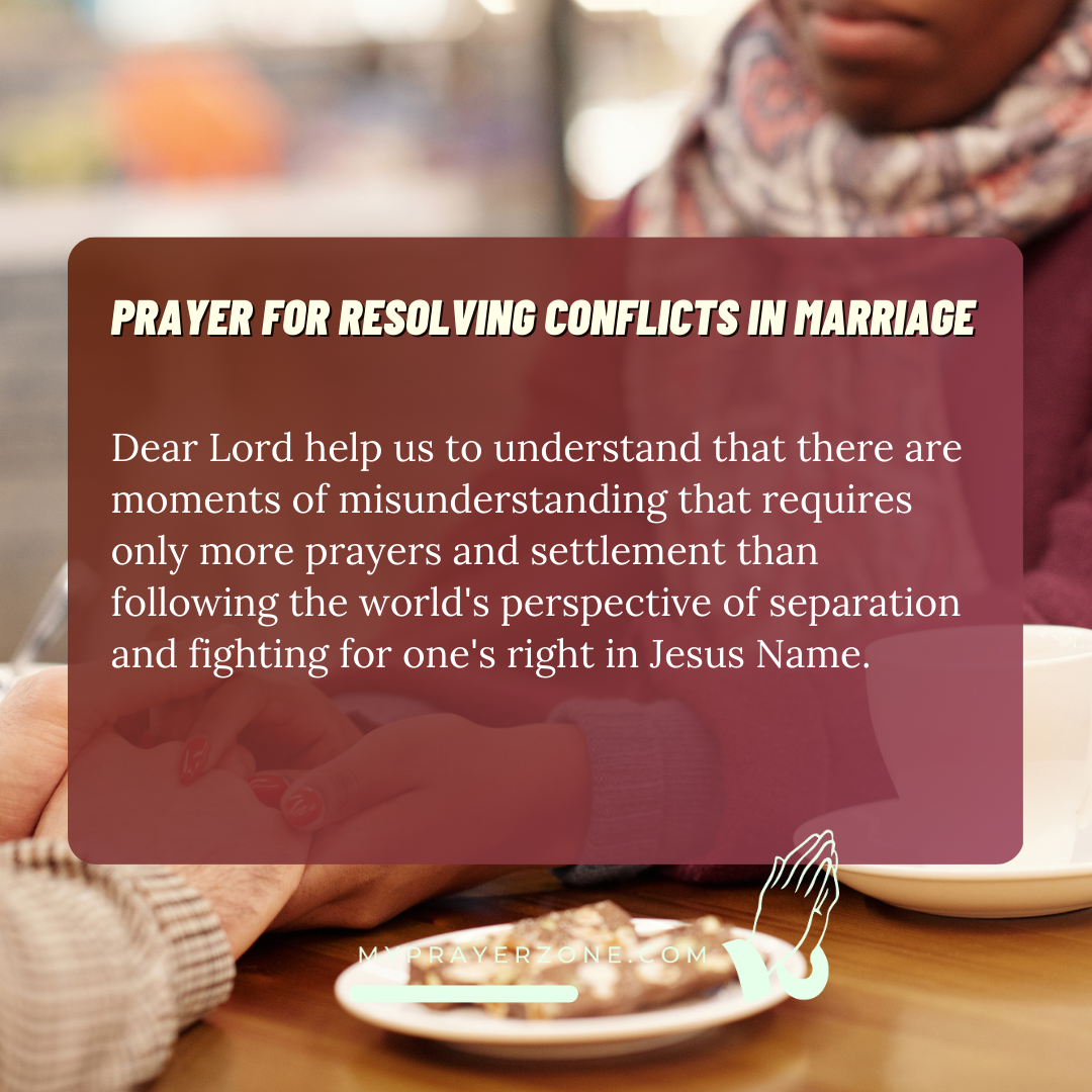 Prayer for Resolving Conflicts in Marriage