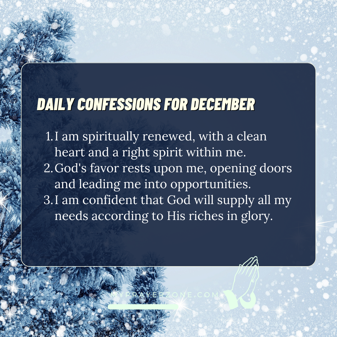 Daily confessions for December