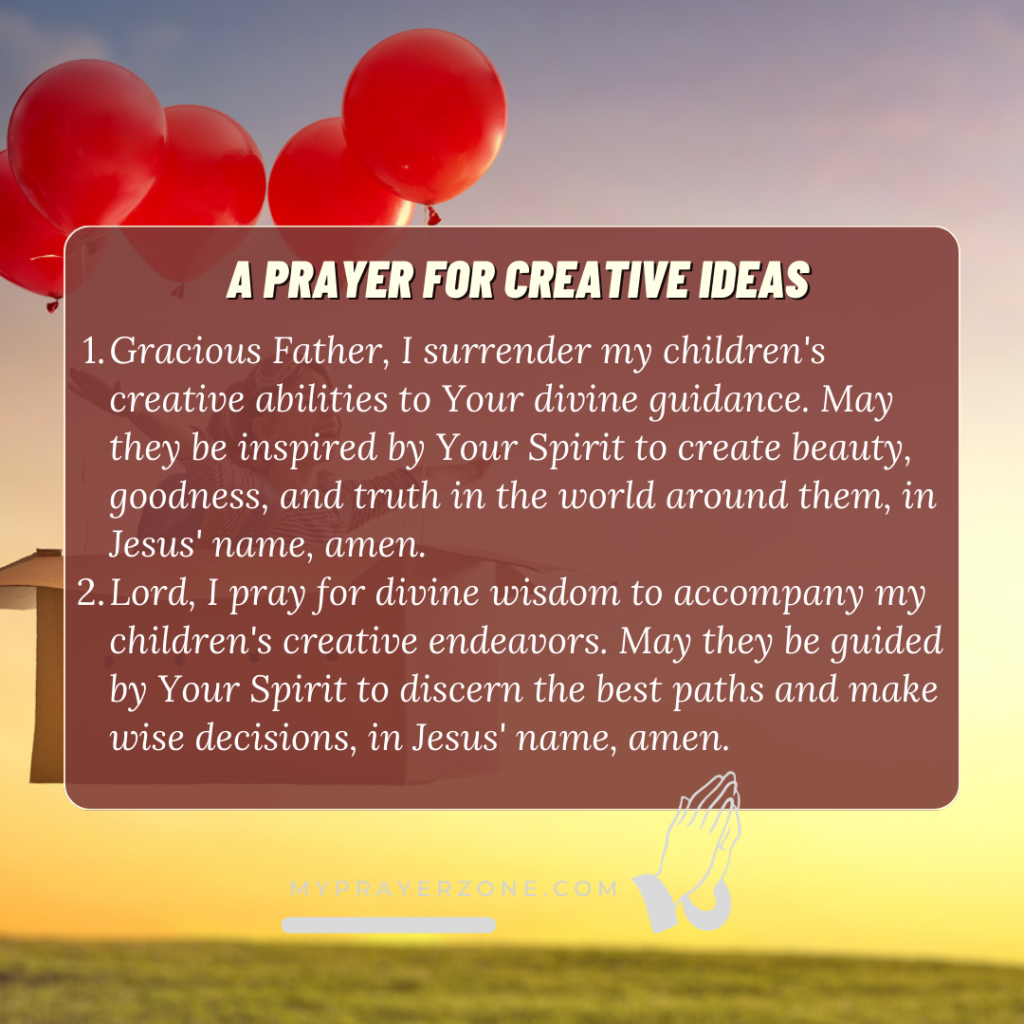 A Prayer for creative ideas