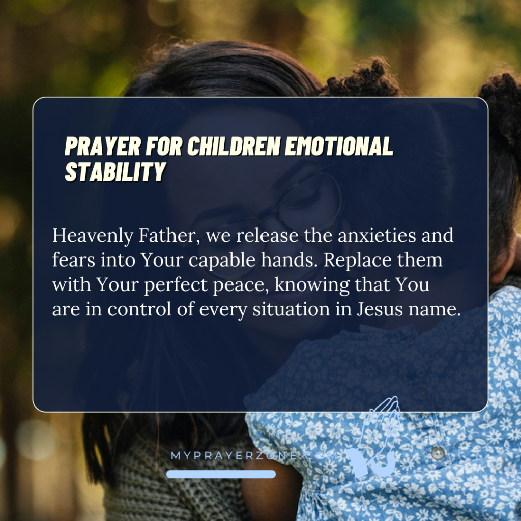 Prayer for children emotional stability