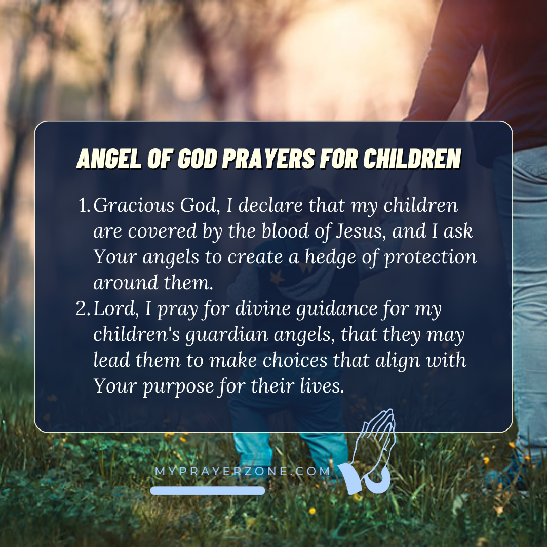 Prayers for My Children Guardian angels