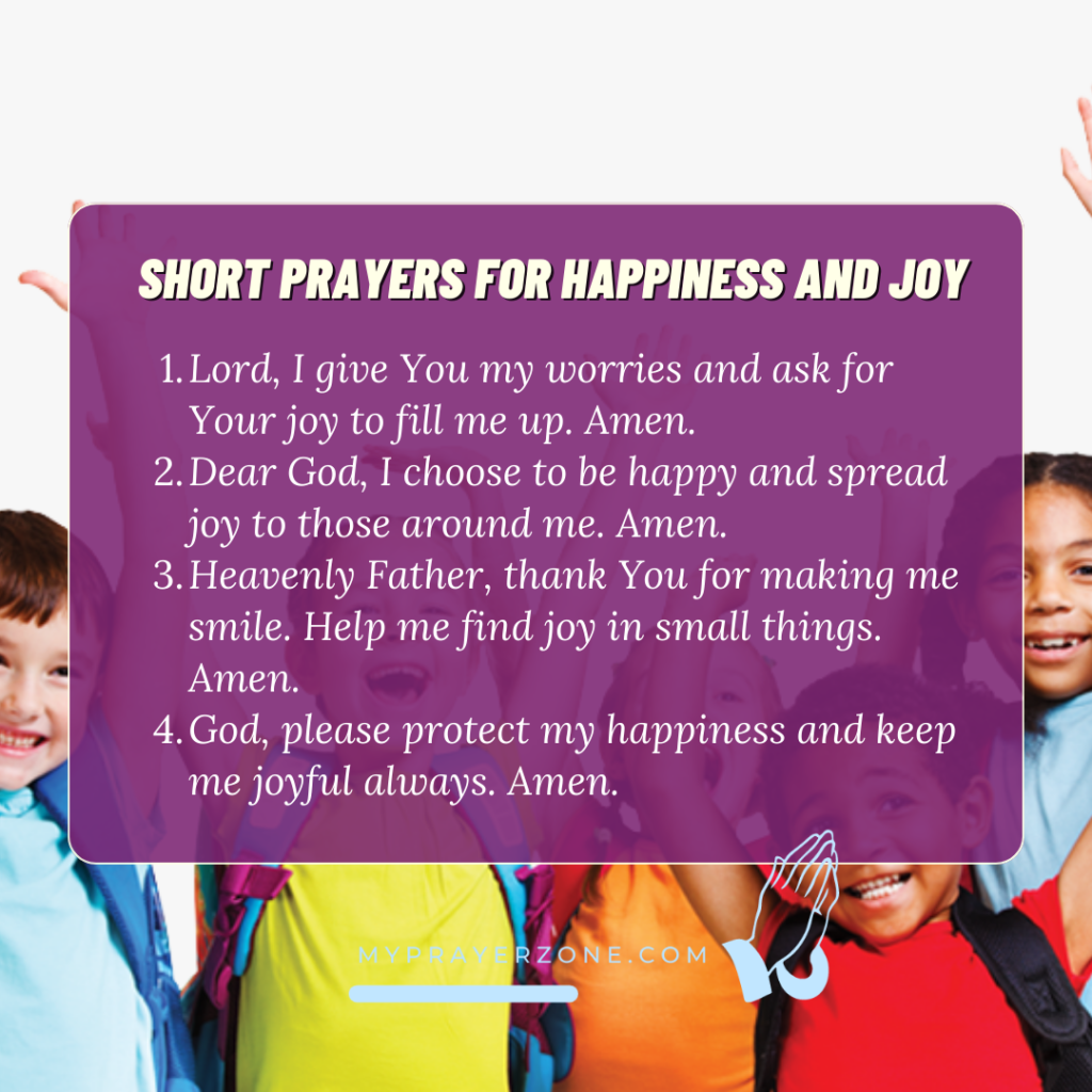 Short prayers for happiness and joy
