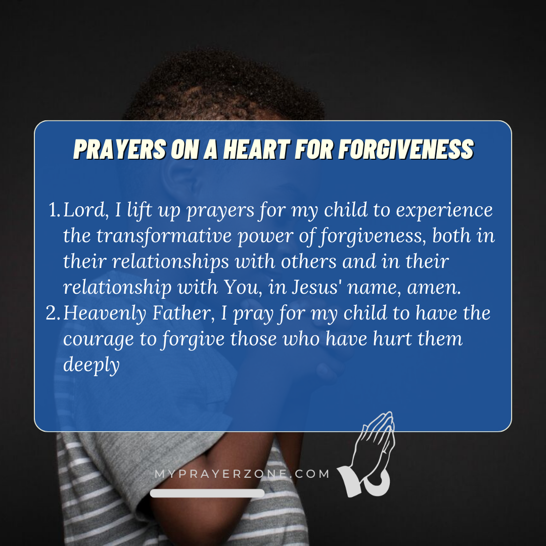 A child's Prayer on Forgiveness