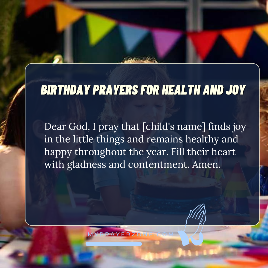 Birthday Prayers for Health and Joy