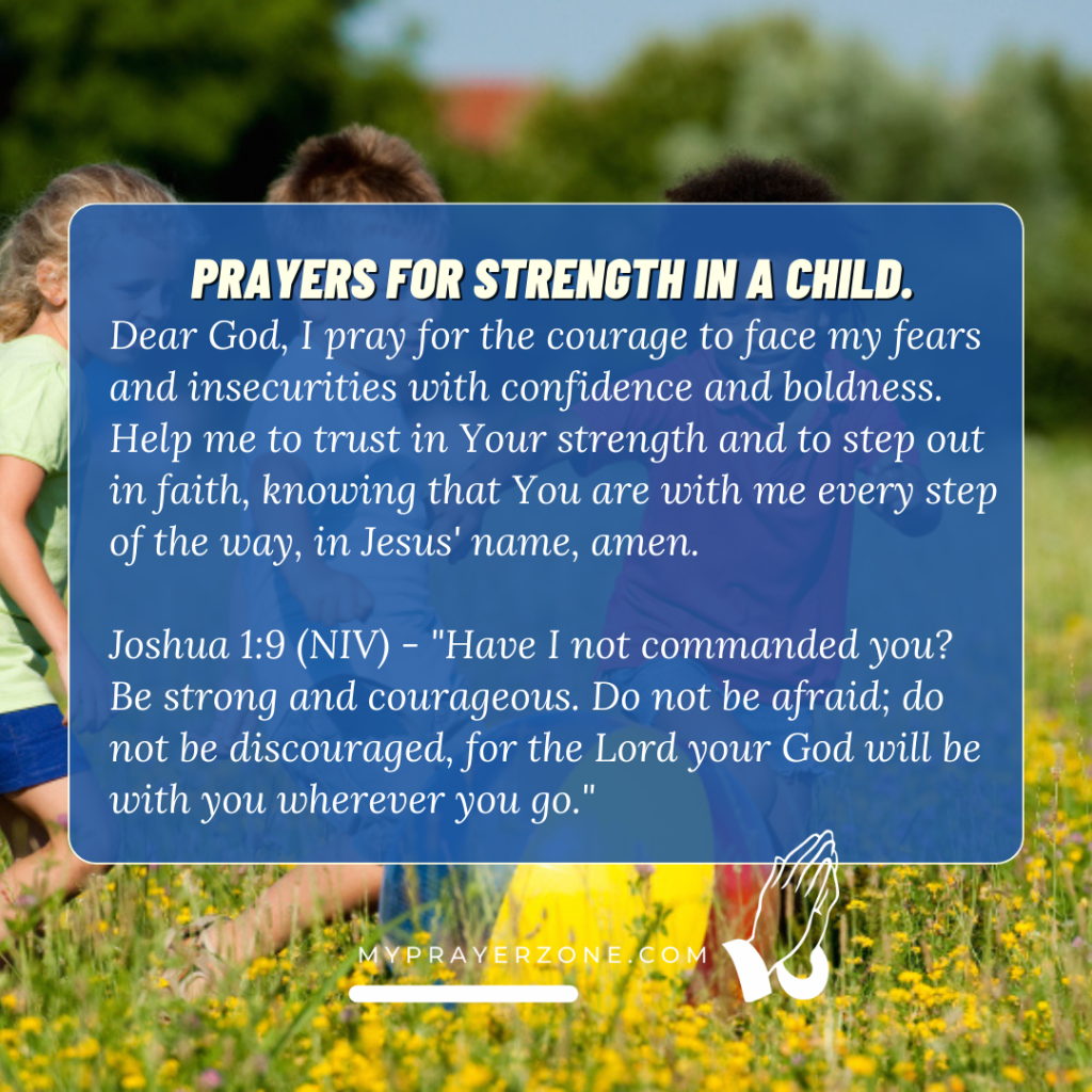 Prayers for Children in need of strength