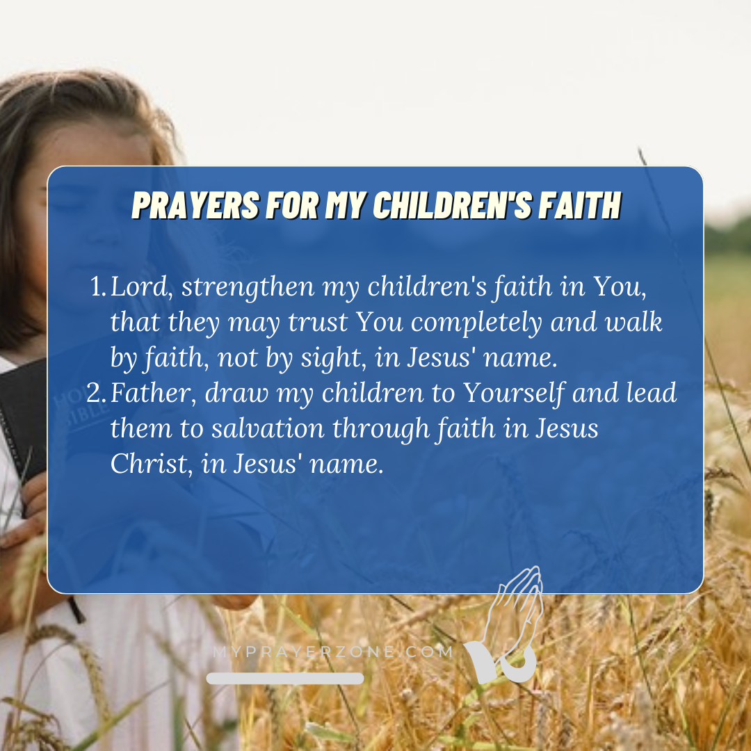 Prayers to help children in knowing and walking with jesus