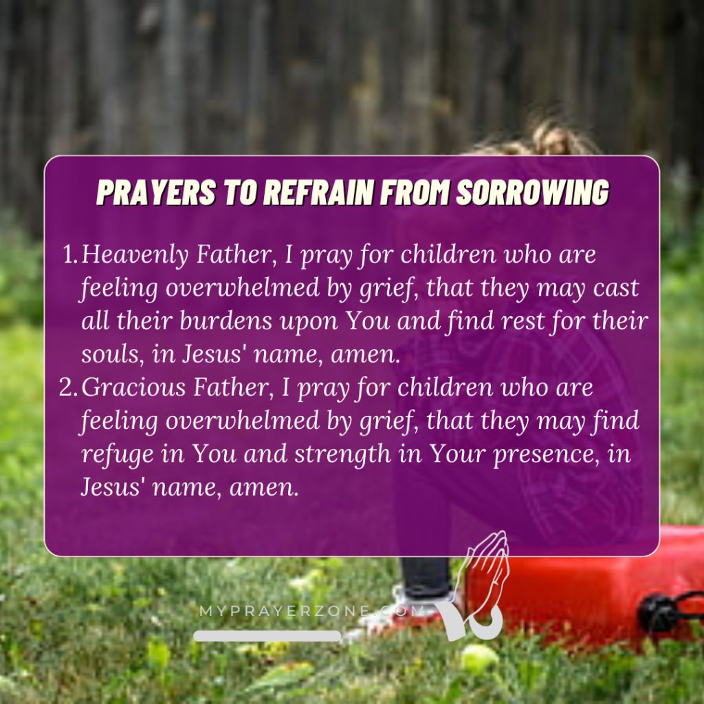 Prayers to help grieving Children
